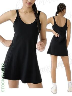 JCREW ACTIVE CloudStretch V-neck Sleeveless Sport Dress w/ Built-In Shorts